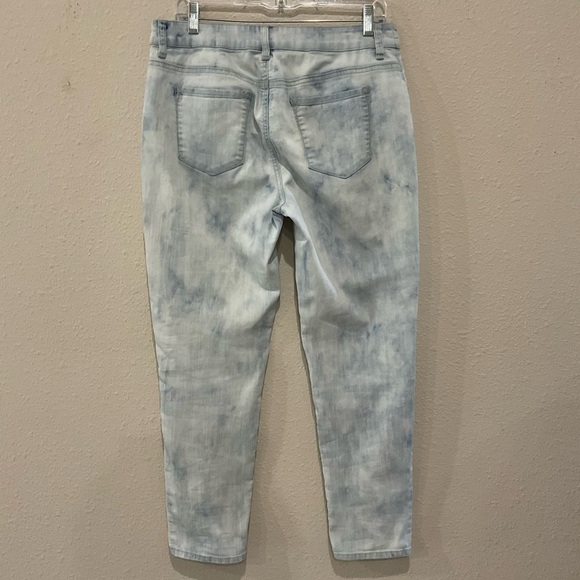 Chico's Platinum Acid Wash Jeans Stretch Skinny Ankle Women’s 8 (Chico’s Size 1) - Picture 2 of 11